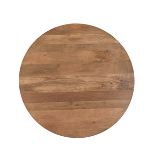 Bella Handmade Transitional Brown  Wood Round Dining Table