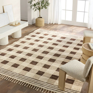 Desouk DSK02 Ivory/Brown Rug