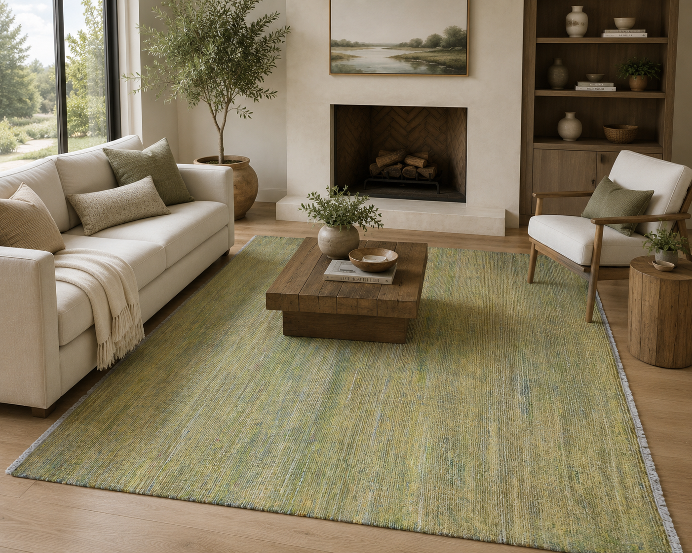 Durva RH-OT-80 Green Rug