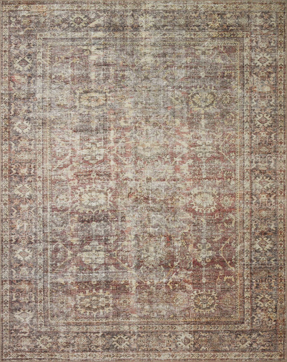 Georgie Rug Georgie GER-06 Bordeaux Antique Rug- Rectangle 3'9