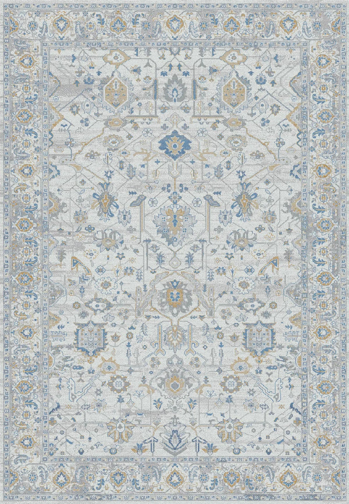 Gold 1357-897 Cream/Silver Rug