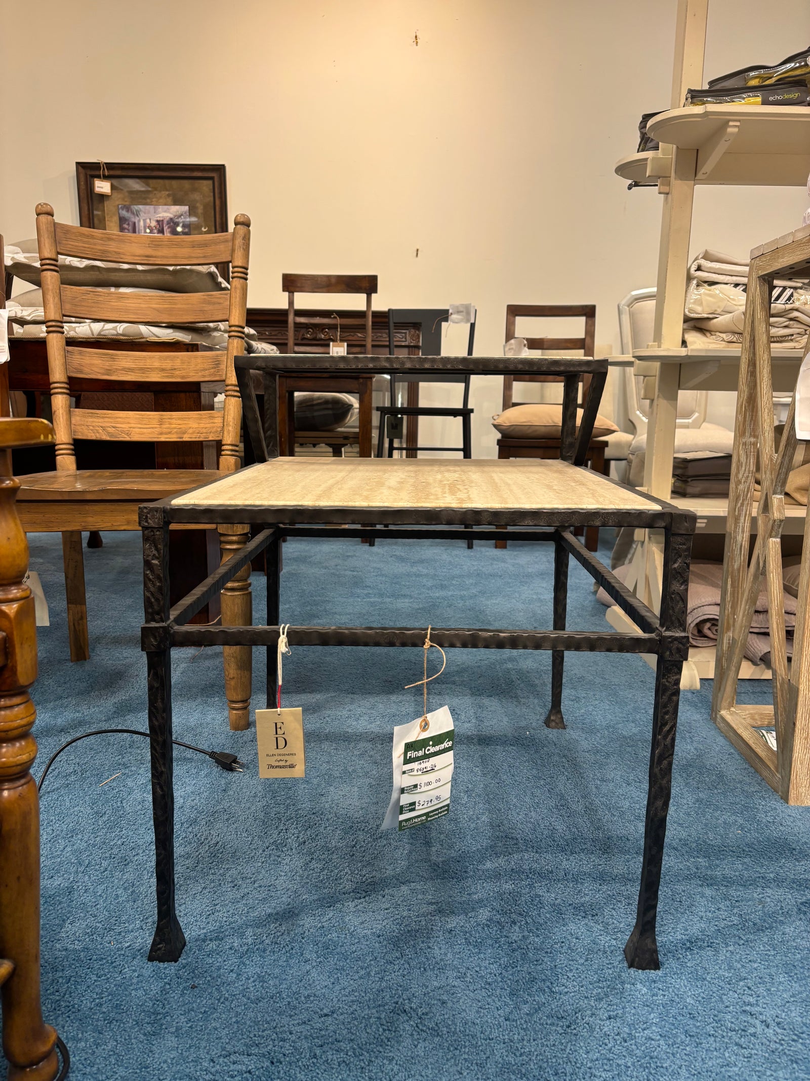 Tullis Metal Stone End Table