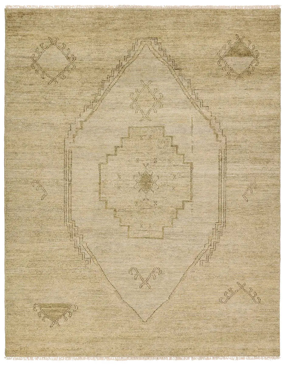 Jinsen JIN11 Olive/Light Brown Rug