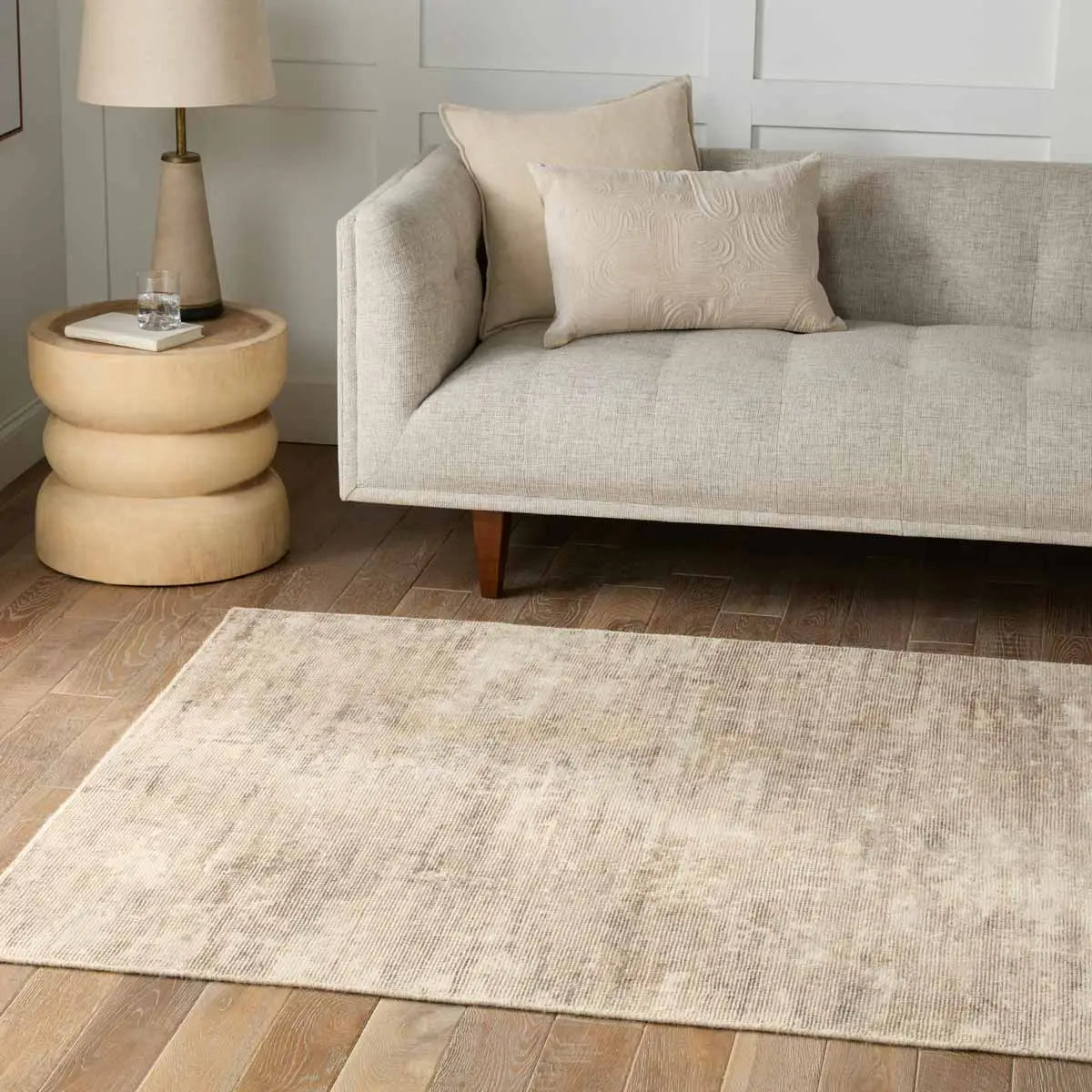 Malibu MBB05 Taupe/Cream Rug