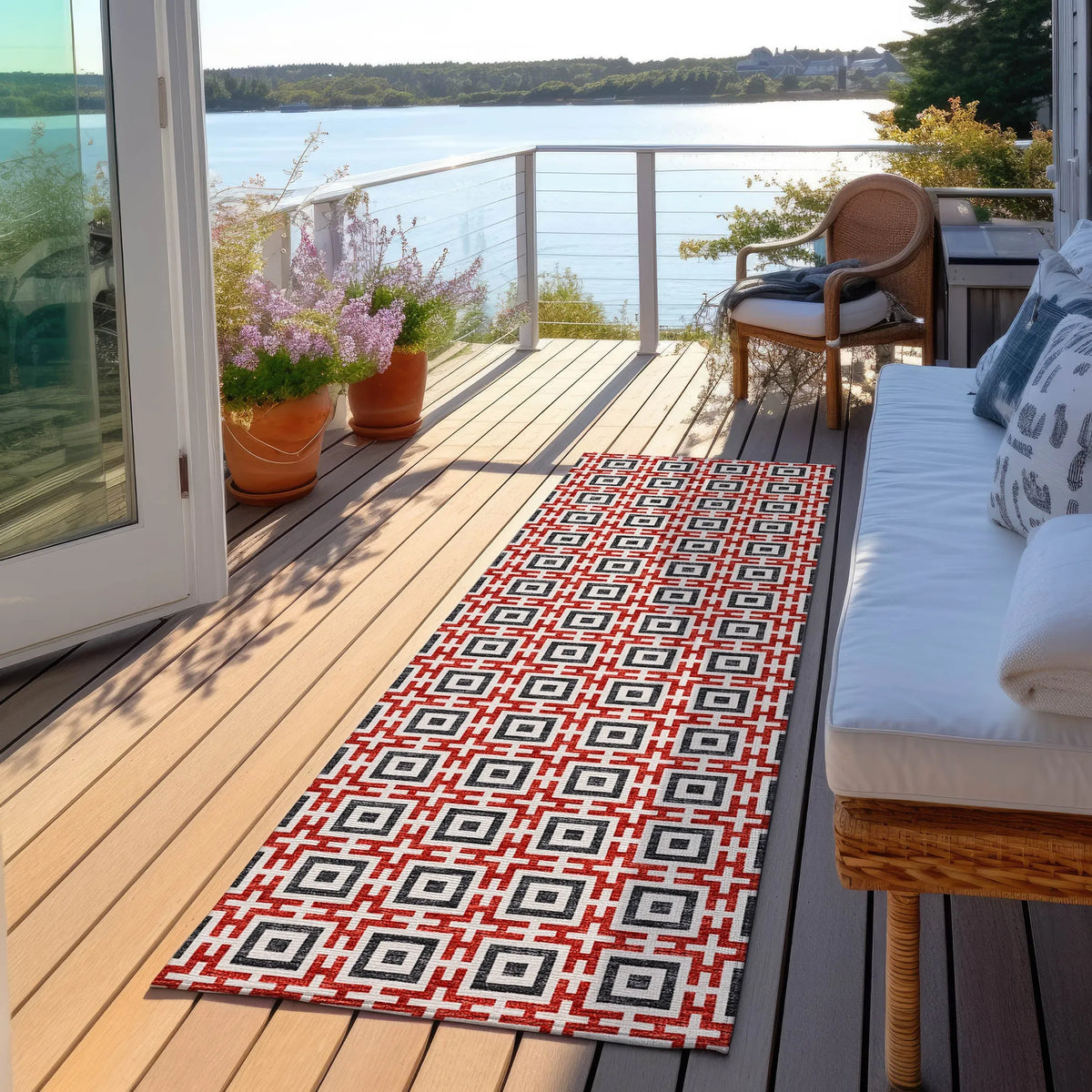 Marlo MO1 Red Rug - Rug & Home