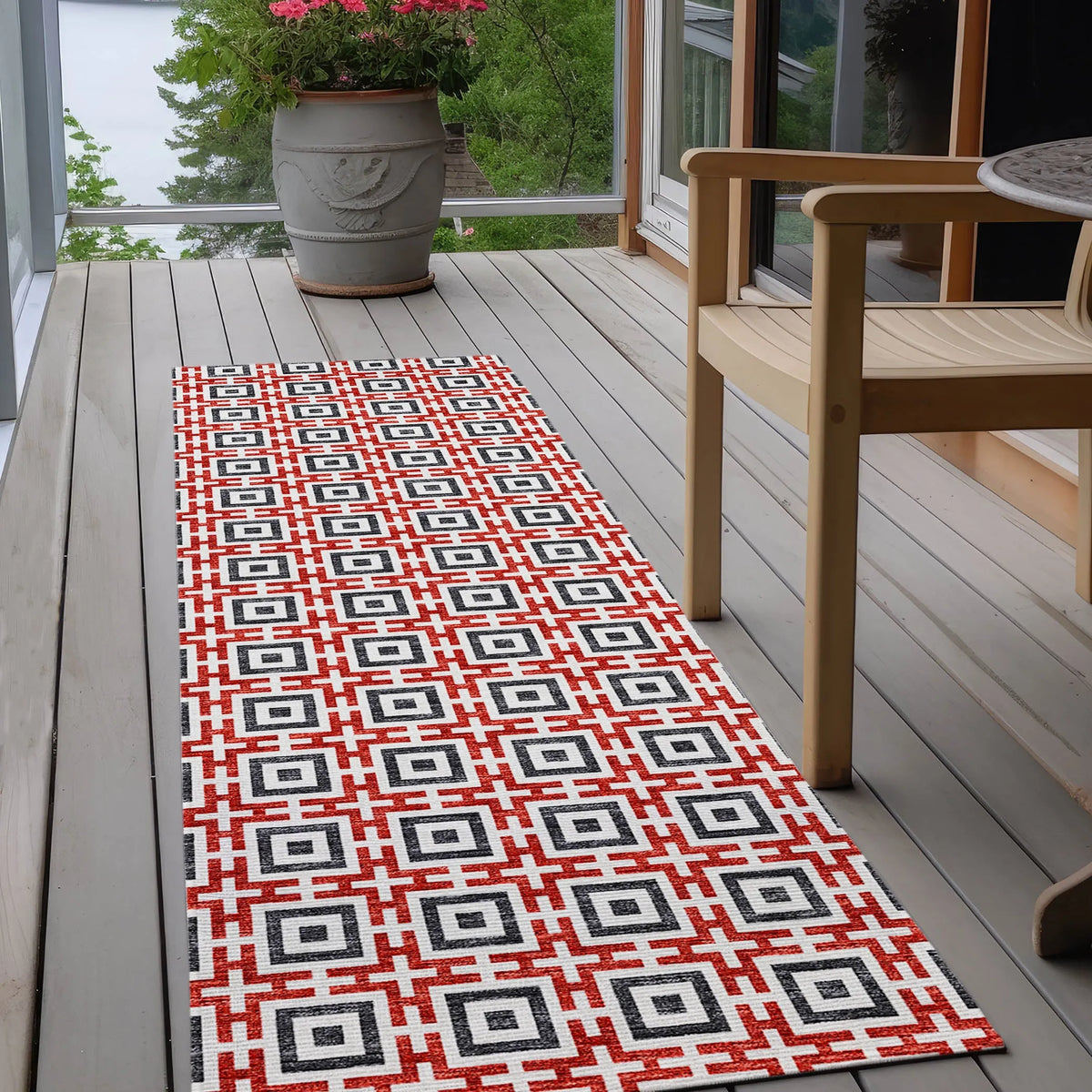 Marlo MO1 Red Rug - Rug & Home