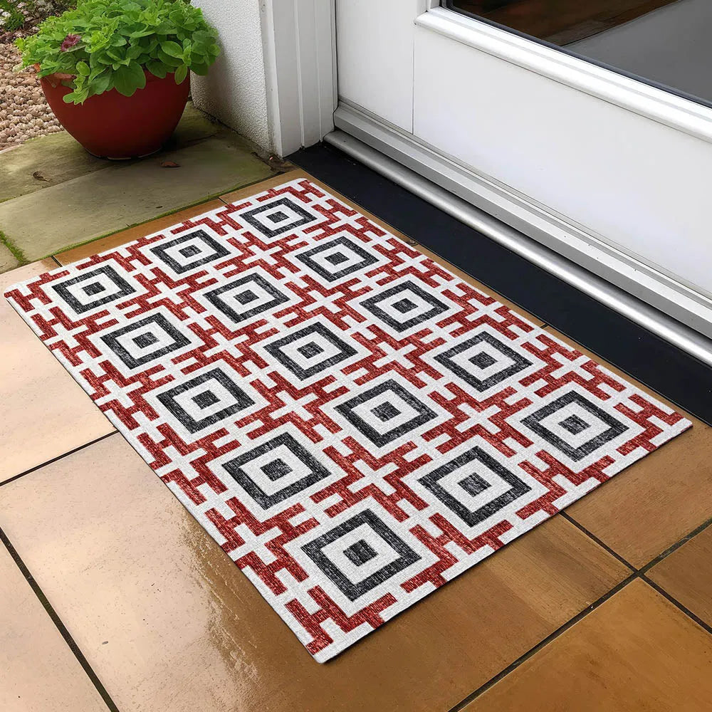 Marlo MO1 Red Rug - Rug & Home