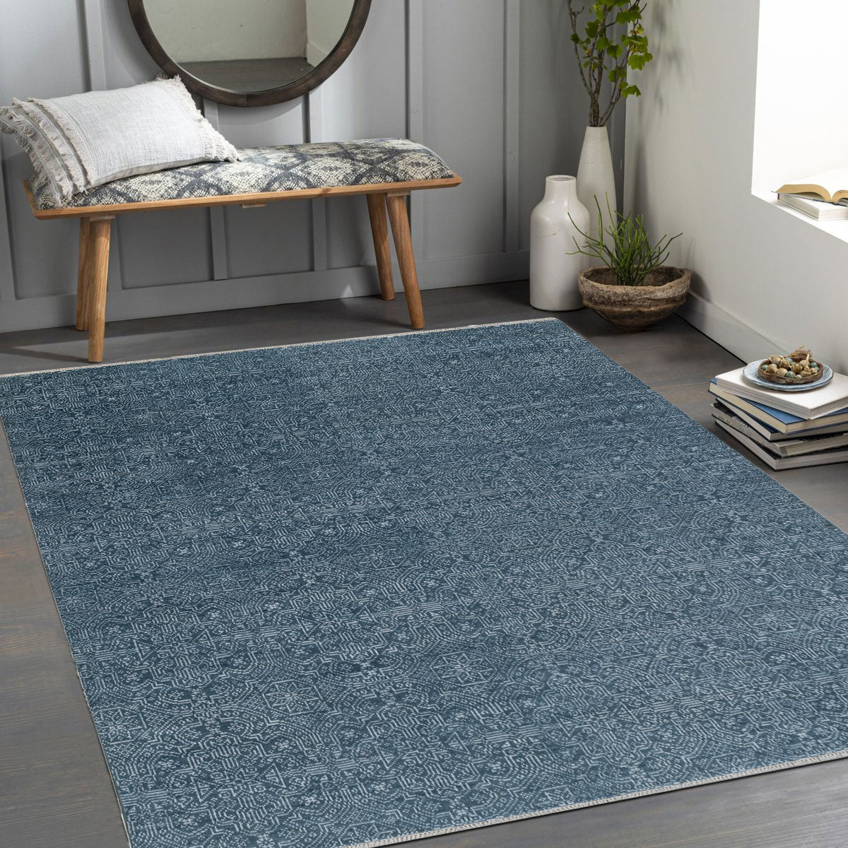 Modern RH-120 Dark Blue Rug