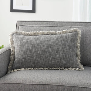 57 Grand by Nicole Curtis ZH017 Charcoal Pillow
