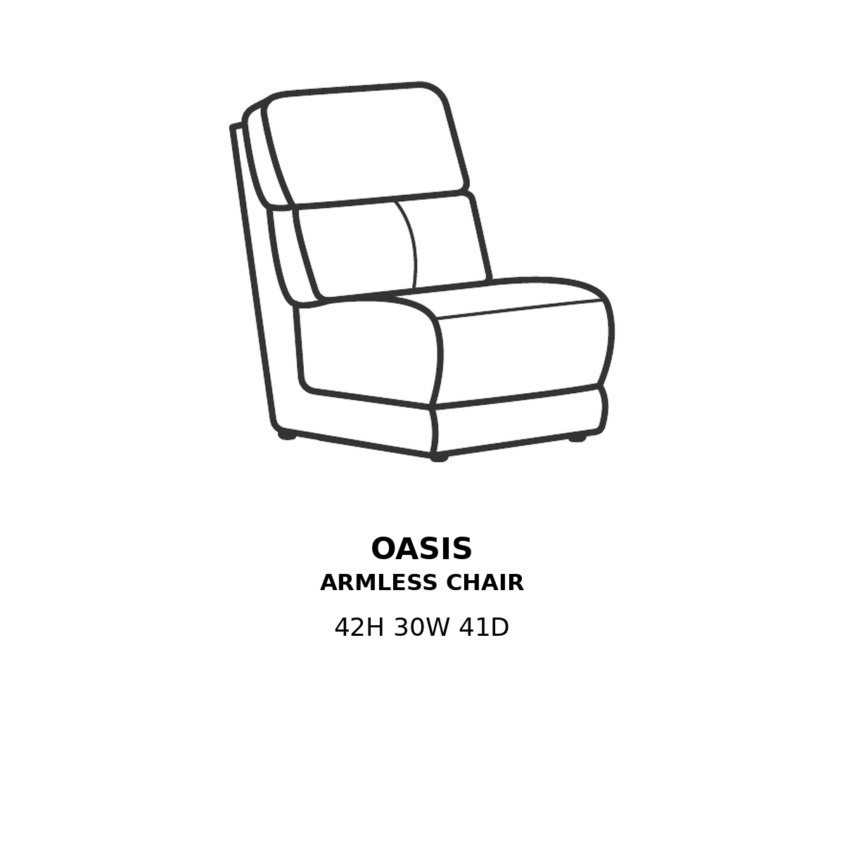 Oasis Armless Chair