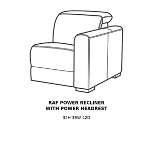 Aurora RAF Power Recliner with Power Headrest