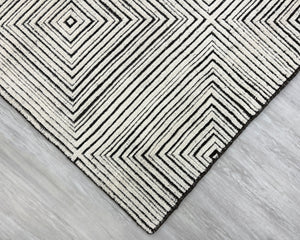 Riley RH-RILEY-101 Ivory Charcoal Rug