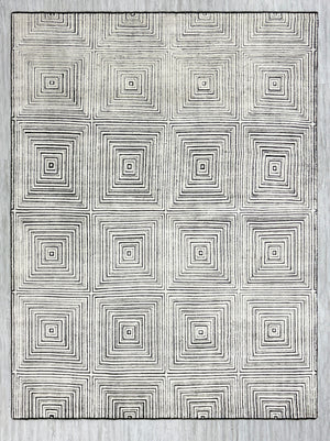 Riley RH-RILEY-101 Ivory Charcoal Rug