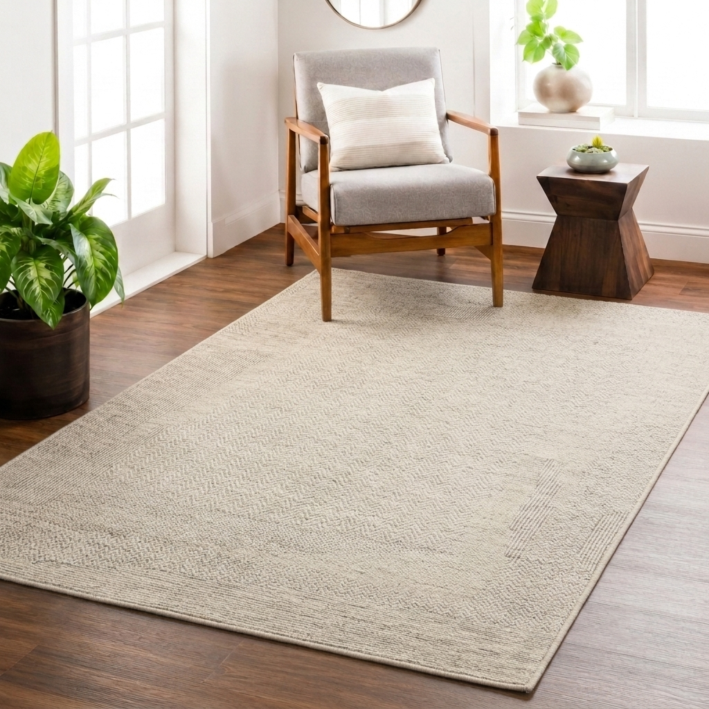 Riley RH-RILEY-183 Ivory Charcoal Rug