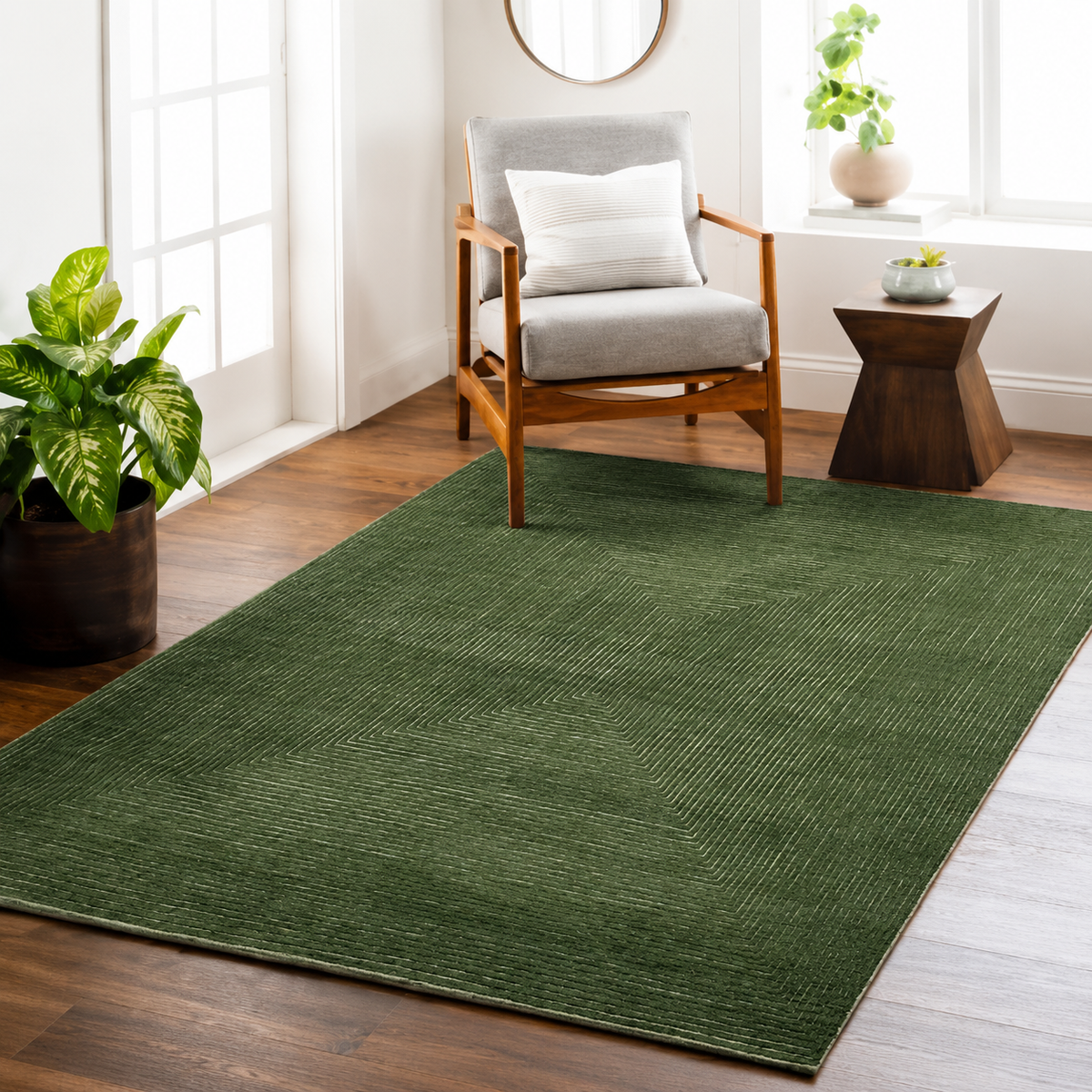 Riley RH-RILEY-3 Green Rug