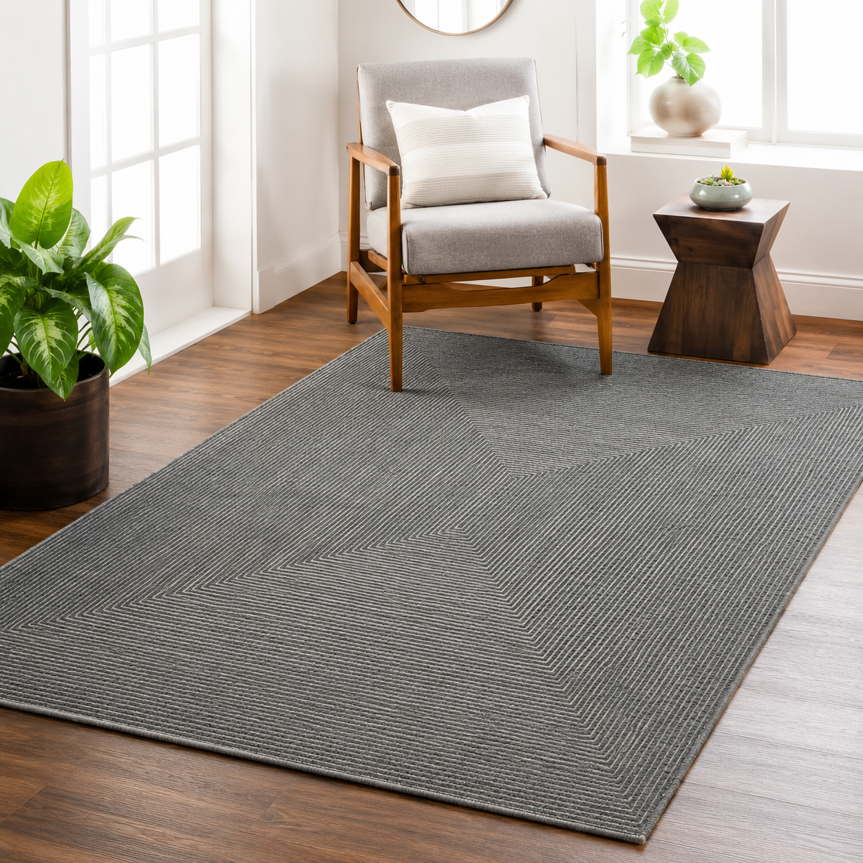 Riley RH-RILEY-3 Nickel Grey Rug