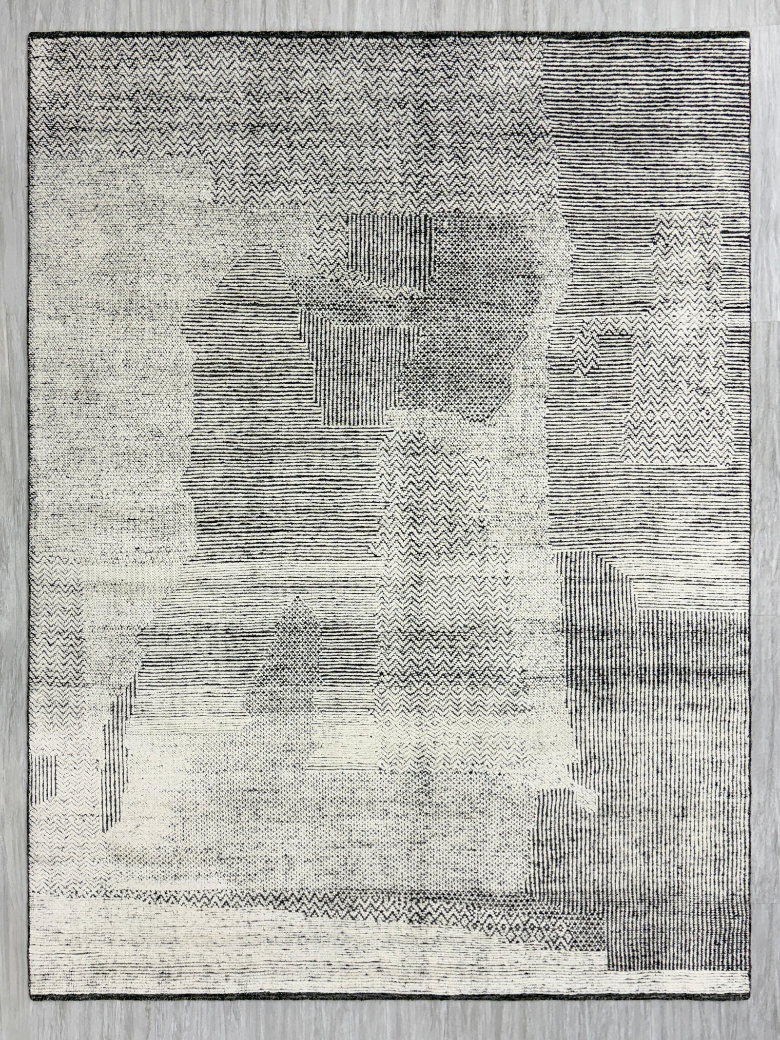 Riley RH-RILEY-99 Ivory Charcoal Rug