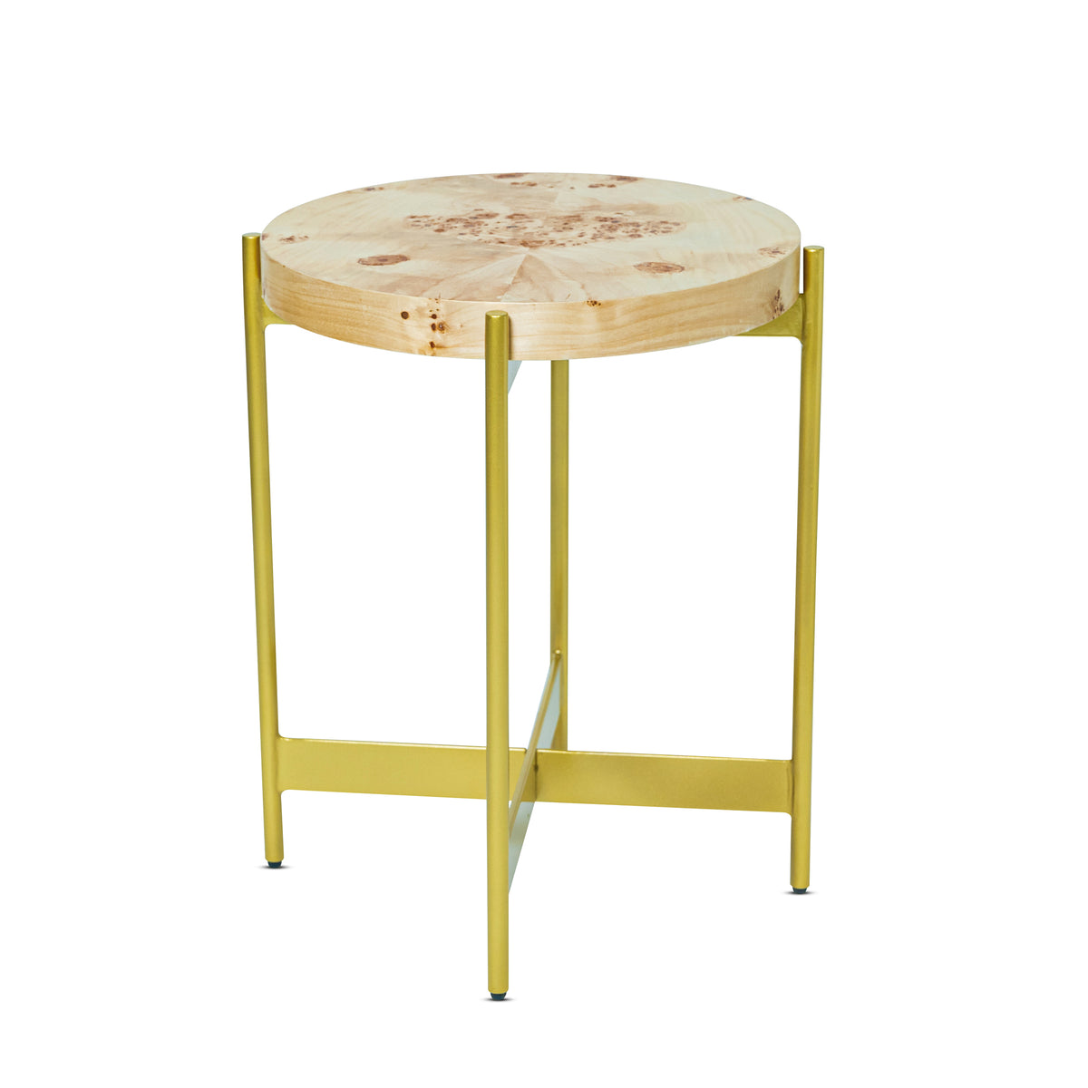 Eliana Handmade Transitional Burl Wood Side Table