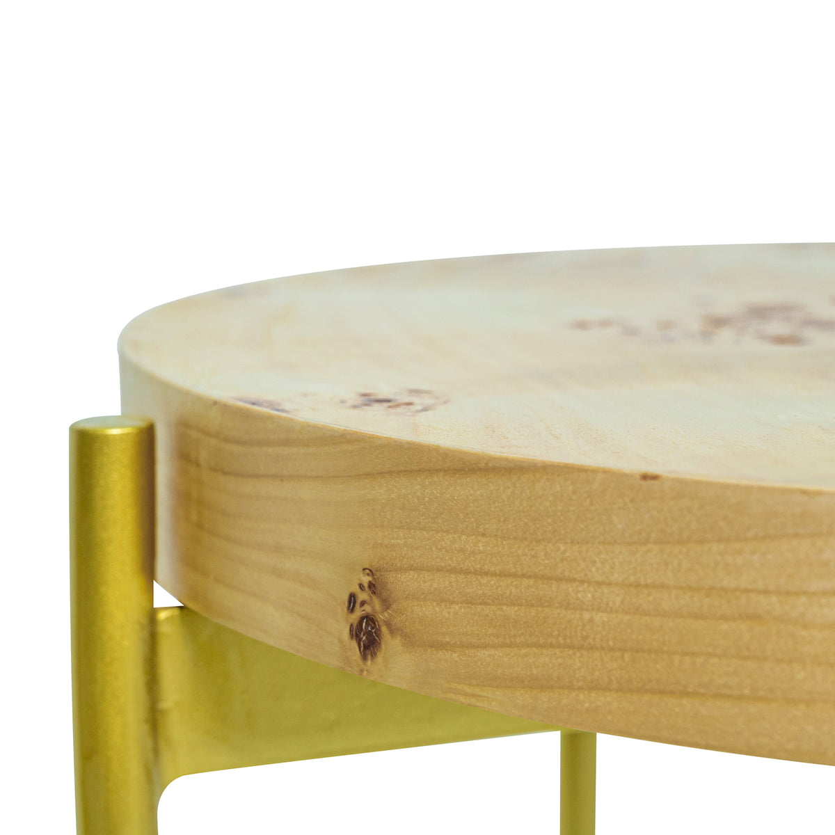 Eliana Handmade Transitional Burl Wood Side Table