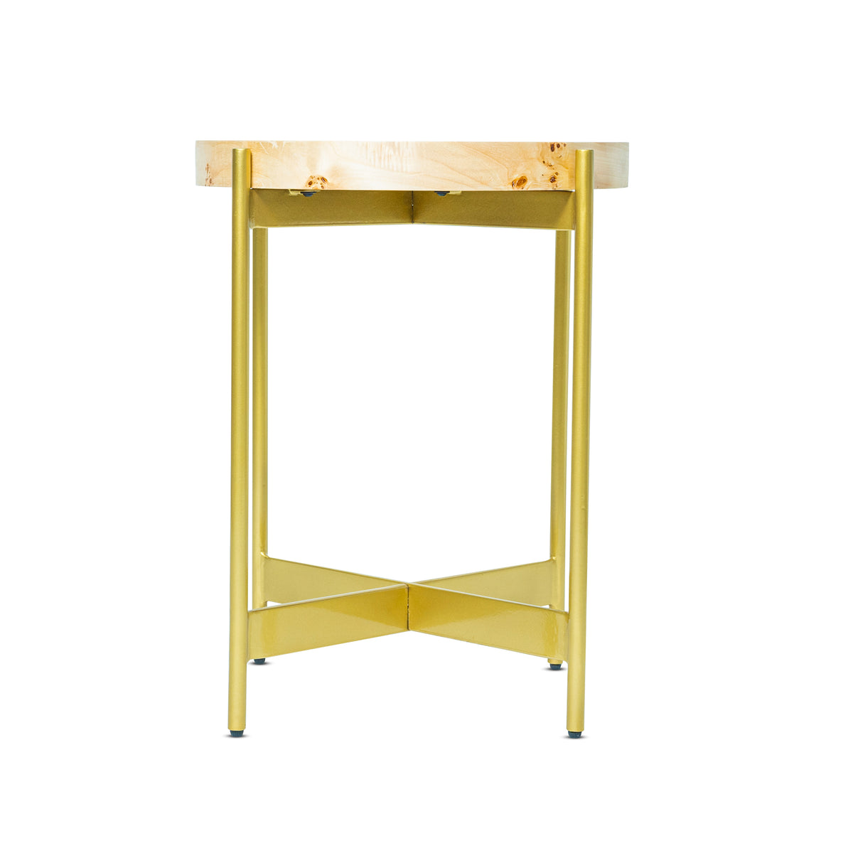 Eliana Handmade Transitional Burl Wood Side Table