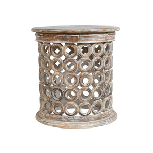 Everett Handmade Farmhouse Wood Side Table