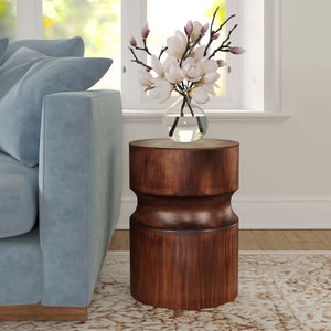Ezekiel Handmade Transitional Wood Side Table