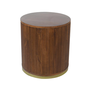 Navine Handmade Transitional Wood Side Table