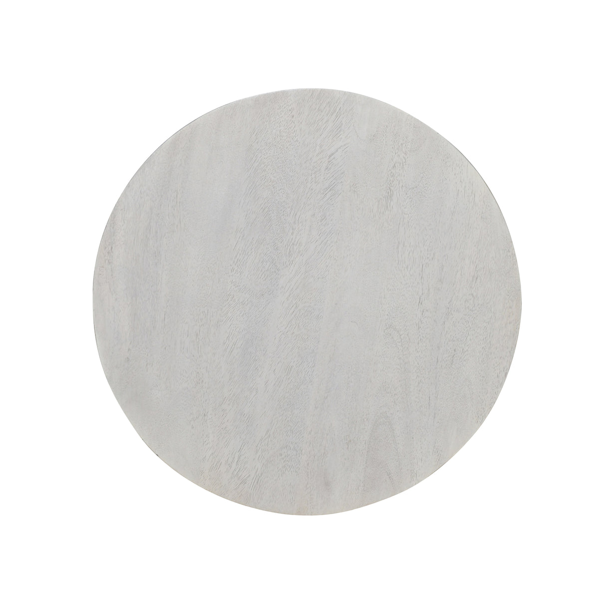 Bella Handmade Transitional Wood Side Table, White Washed Finish