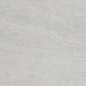 Bella Handmade Transitional Wood Side Table, White Washed Finish