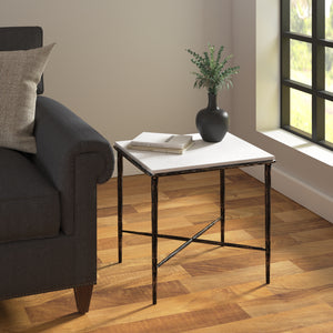 Bronze Industrial Solid Aluminum Hand-Made Square Side Table