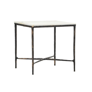 Bronze Industrial Solid Aluminum Hand-Made Square Side Table