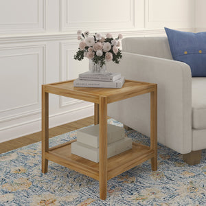 Ayla Handmade Transitional Wood Side Table