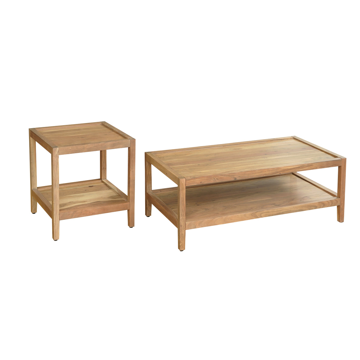 Ayla Handmade Transitional Wood Side Table
