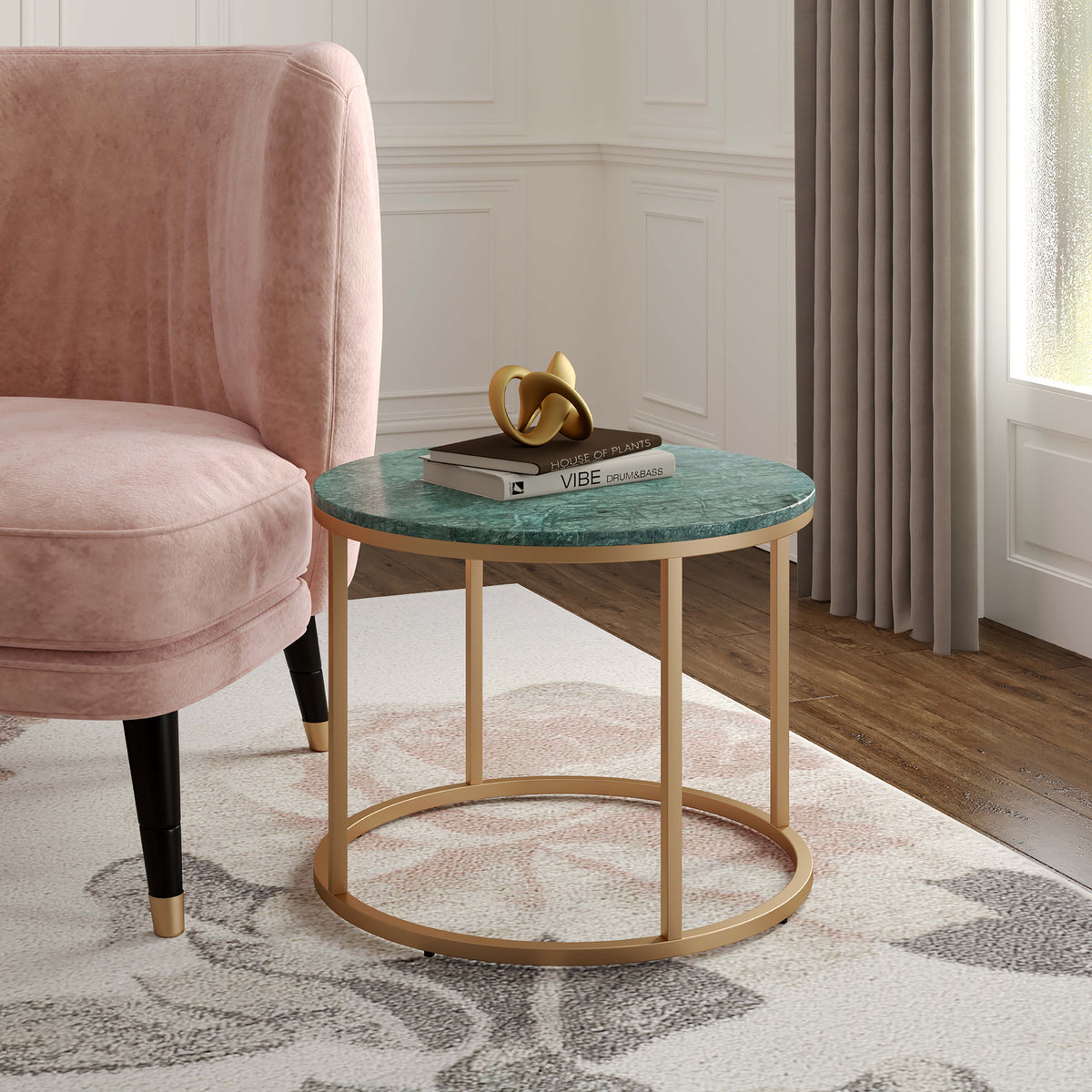 Charlie Handmade Contemporary Marble Side Table