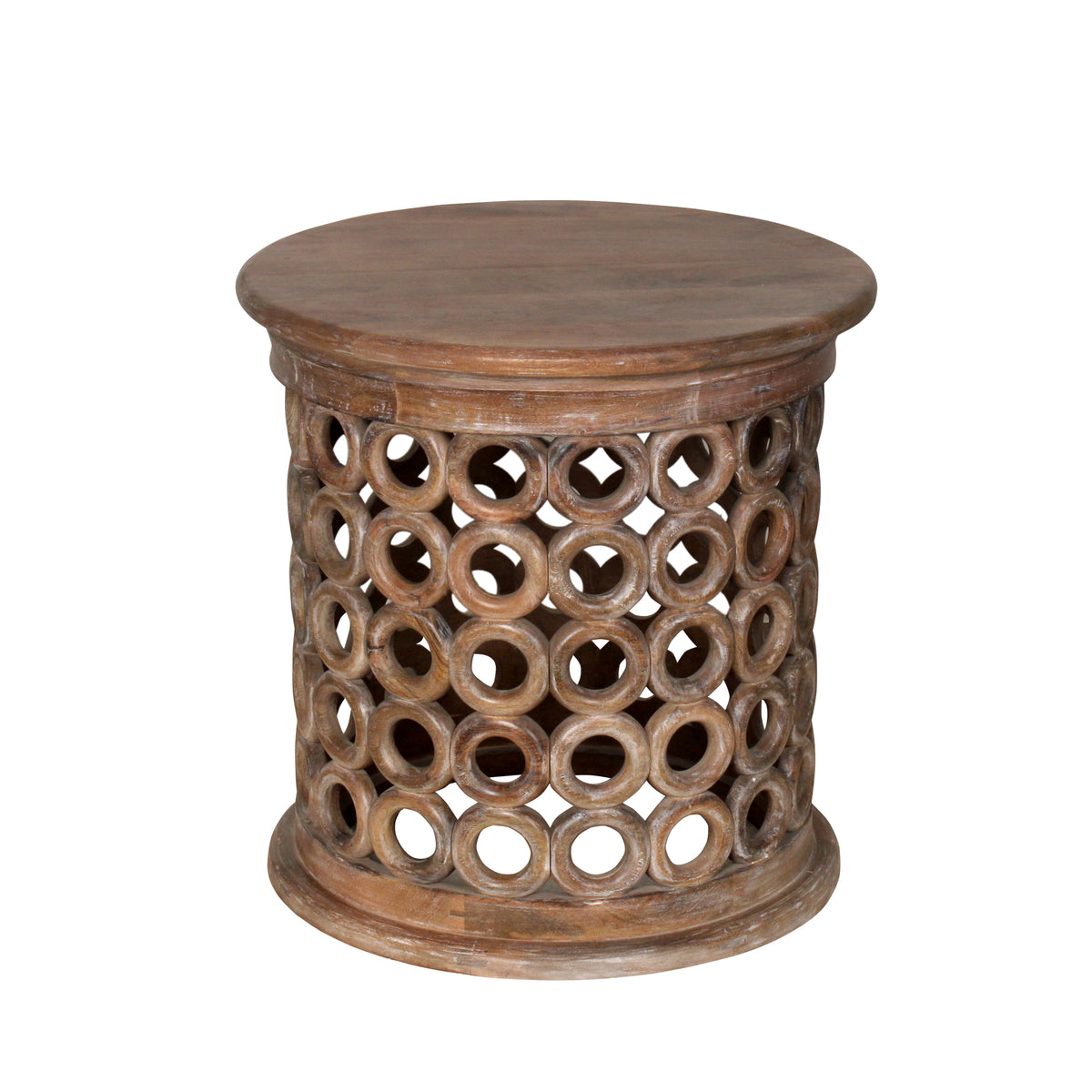 Everett Handmade Farmhouse Wood Side Table
