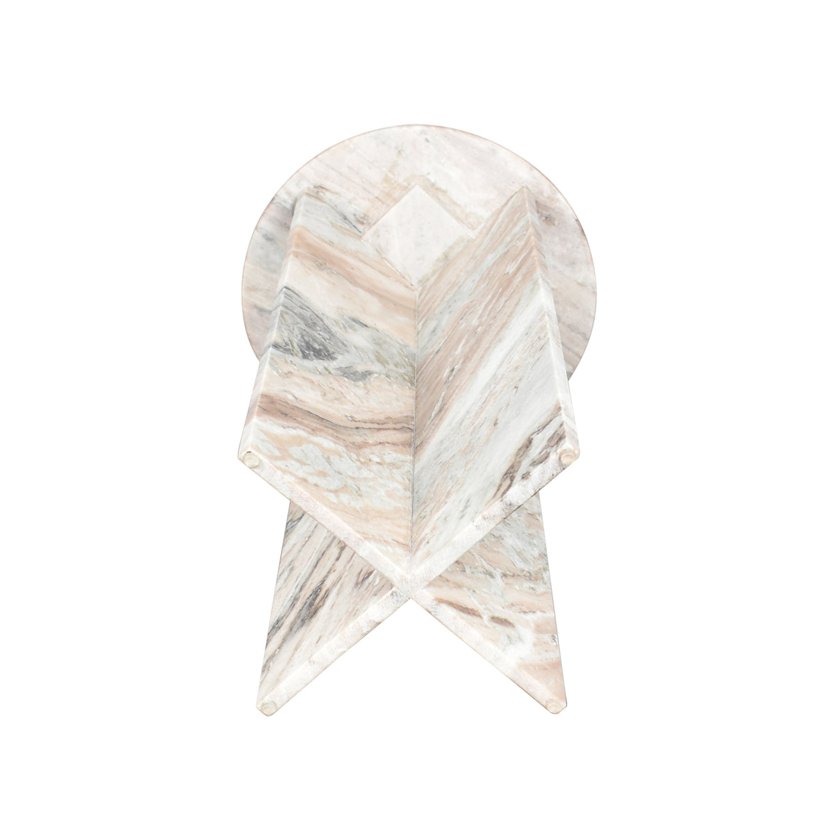 Emberly Transitional Marble Side Table