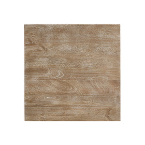 Wilfred Coastal Wood and Jute Storage Side Table, White Wash