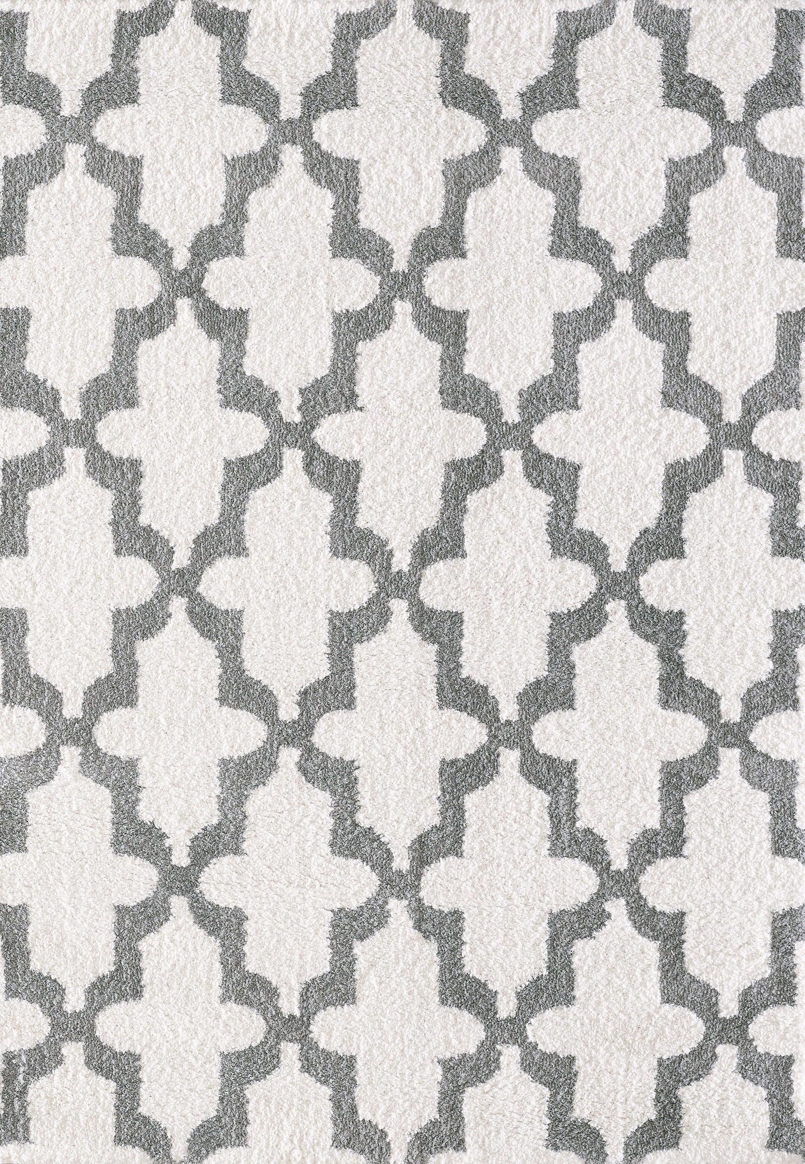 Silky Shag 5906-110 White/Silver Rug