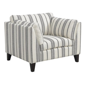 Elsbury Accent Chair Gray Stripe