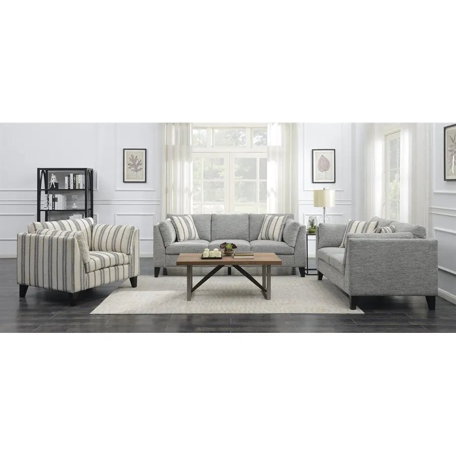 Elsbury Accent Chair Gray Stripe