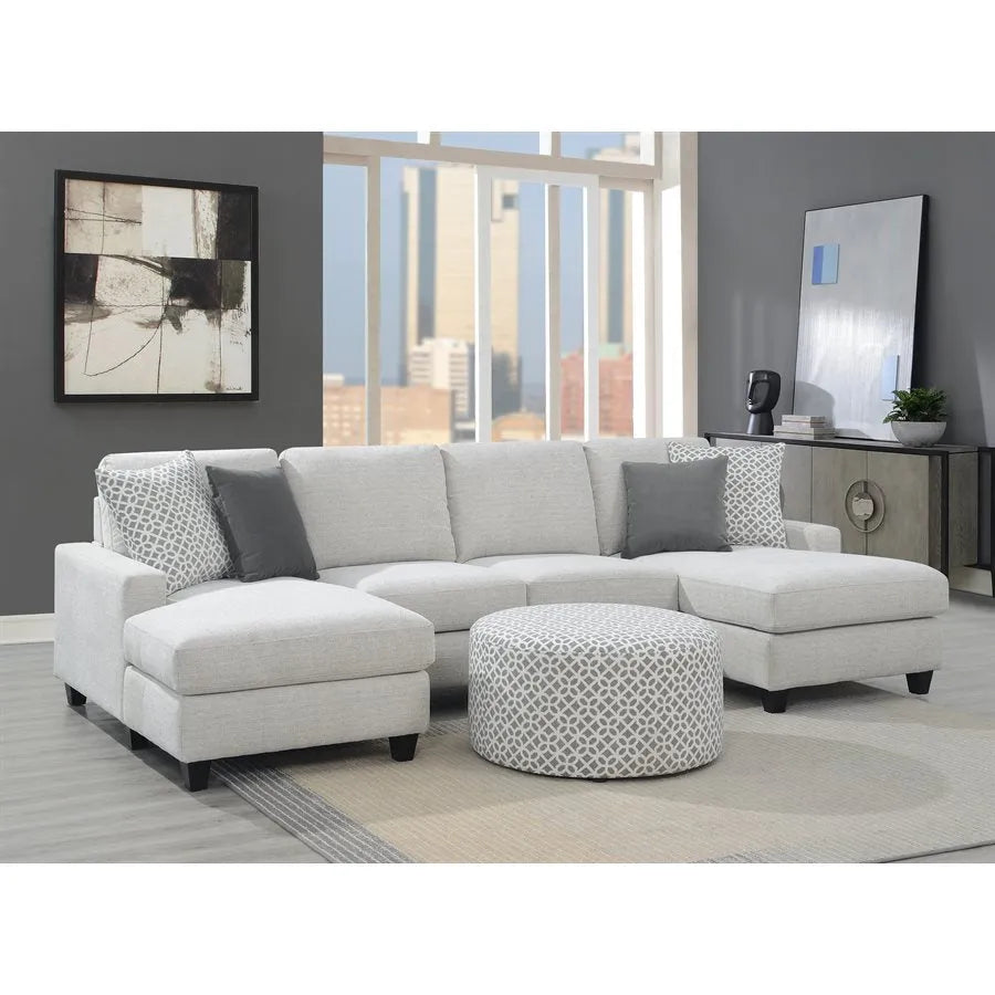 Walker Chaise Sectional Pale Gray