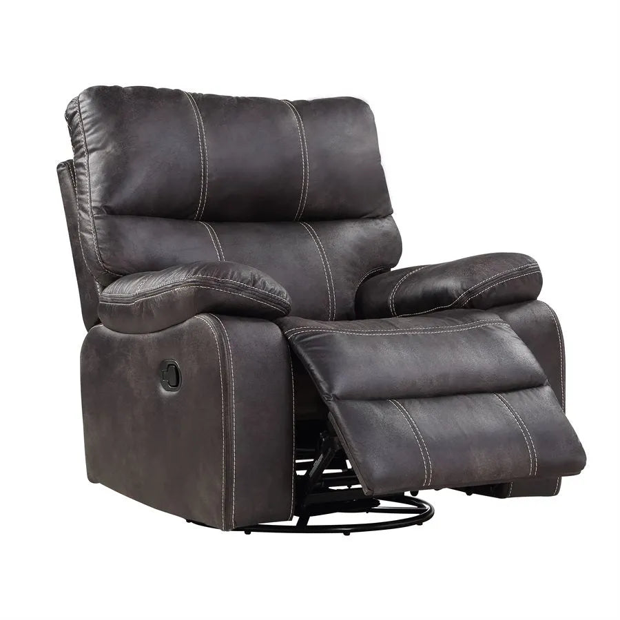 Jessie James Swivel Gliding Recliner Dark Graphite