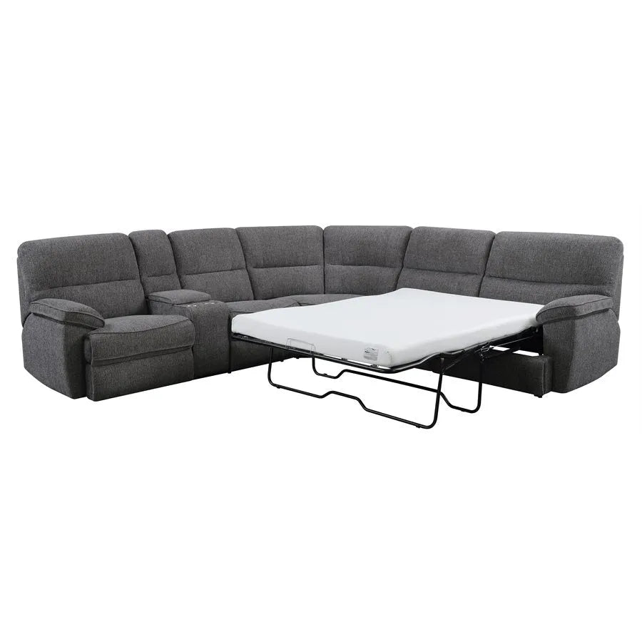Aurora Sleeper And Power Sectional Lunar Gray
