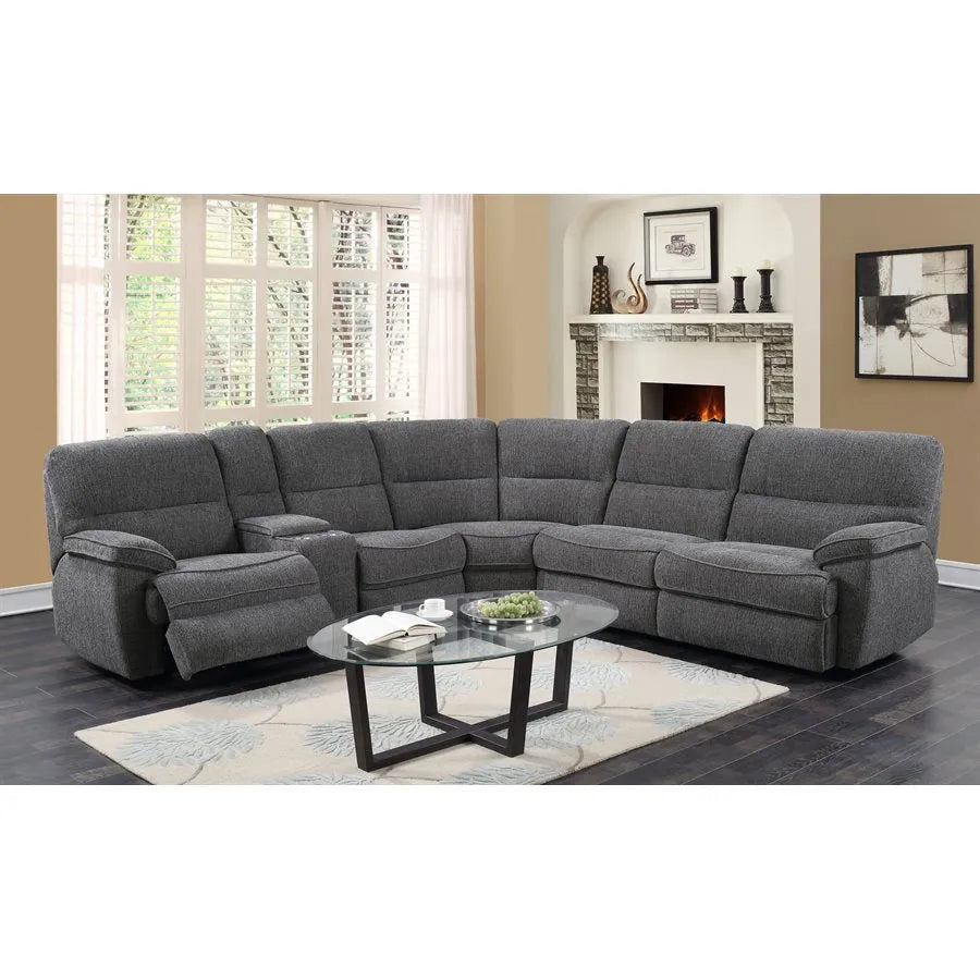 Aurora Sleeper And Power Sectional Lunar Gray