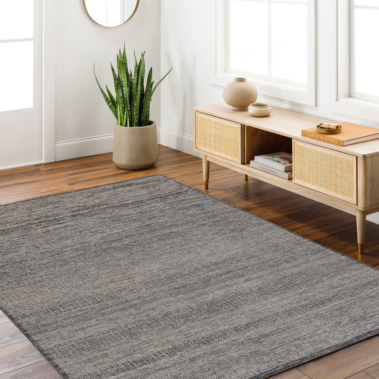 Zep RH-ZEP-4 Ivory Charcoal Rug