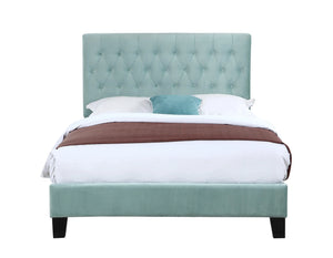 Amelia Upholstered Bed Light Blue