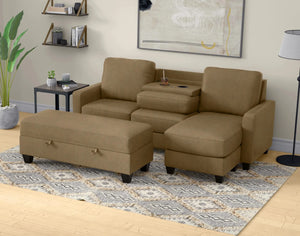 Dawson Reconfigurable Chaise Sectional Mocha