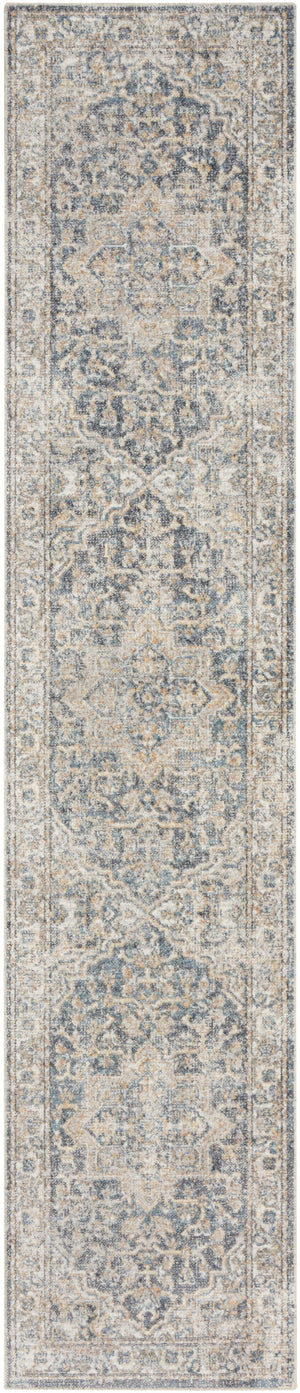 Astra Machine Washable ASW12 Grey Blue Rug
