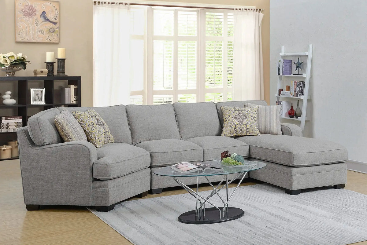 Analiese Rsf Chaise Sectional Dove Gray