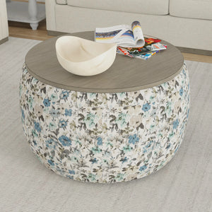 Cecily Storage Ottoman Blue Meadow